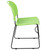 Flash Furniture RUT-188-GN-GG Green Polypropylene Seat and Back Black Powder Coated Metal Sled Base Frame Hercules Series Ultra Compact Stacking Chair