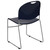 Flash Furniture RUT-188-NY-GG Navy Blue Polypropylene Seat and Back Black Powder Coated Metal Sled Base Frame Hercules Series Ultra Compact Stacking Chair