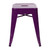 Flash Furniture ET-BT3503-18-PR-GG 250 Lbs. Purple Metal Welded Square Stool