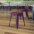 Flash Furniture ET-BT3503-18-PR-GG 250 Lbs. Purple Metal Welded Square Stool