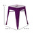 Flash Furniture ET-BT3503-18-PR-GG 250 Lbs. Purple Metal Welded Square Stool