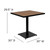 Flash Furniture XU-DG-104560062-GG 30" W x 30" H Faux Teak Square Patio Dining Table Set