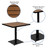 Flash Furniture XU-DG-104560062-GG 30" W x 30" H Faux Teak Square Patio Dining Table Set