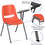 Flash Furniture RUT-EO1-OR-LTAB-GG 880 Lbs. Orange Plastic Left Handed Tablet Arm Hercules Series Ergonomic Shell Chair