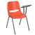 Flash Furniture RUT-EO1-OR-LTAB-GG 880 Lbs. Orange Plastic Left Handed Tablet Arm Hercules Series Ergonomic Shell Chair