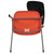 Flash Furniture RUT-EO1-OR-LTAB-GG 880 Lbs. Orange Plastic Left Handed Tablet Arm Hercules Series Ergonomic Shell Chair