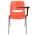 Flash Furniture RUT-EO1-OR-LTAB-GG 880 Lbs. Orange Plastic Left Handed Tablet Arm Hercules Series Ergonomic Shell Chair