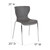 Flash Furniture LF-7-07C-GRY-GG Gray Plastic Back and Seat Chrome Frame Finish Stacking Lowell Chair