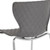 Flash Furniture LF-7-07C-GRY-GG Gray Plastic Back and Seat Chrome Frame Finish Stacking Lowell Chair
