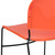 Flash Furniture RUT-188-OR-GG Orange Polypropylene Seat and Back Black Powder Coated Metal Sled Base Frame Hercules Series Ultra Compact Stacking Chair