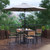 Flash Furniture XU-DG-810060064-UB19BGY-GG 35.25" W x 29.5" H Synthetic Teak Square Patio Dining Table Set