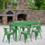 Flash Furniture ET-CT005-6-70-GN-GG 31.5" W x 29.5" H Green Rectangular Table and Chair Set