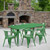 Flash Furniture ET-CT005-6-70-GN-GG 31.5" W x 29.5" H Green Rectangular Table and Chair Set