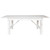 Flash Furniture XA-F-84X40-WH-GG 84" W Antique Rustic White Plank Top Solid Pine Hercules Series Farm Table