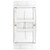 Flash Furniture XA-F-84X40-WH-GG 84" W Antique Rustic White Plank Top Solid Pine Hercules Series Farm Table