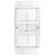 Flash Furniture XA-F-84X40-WH-GG 84" W Antique Rustic White Plank Top Solid Pine Hercules Series Farm Table