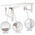 Flash Furniture XA-F-84X40-WH-GG 84" W Antique Rustic White Plank Top Solid Pine Hercules Series Farm Table