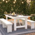 Flash Furniture XA-F-84X40-WH-GG 84" W Antique Rustic White Plank Top Solid Pine Hercules Series Farm Table