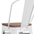 Flash Furniture CH-31320-30GB-WH-WD-GG 500 Lbs. White Galvanized Steel Slat Back Bar Stool