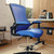Flash Furniture BL-X-5M-D-BLUE-GG 250 Lbs. Blue Adjustable Height Swivel Drafting Chair