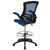 Flash Furniture BL-X-5M-D-BLUE-GG 250 Lbs. Blue Adjustable Height Swivel Drafting Chair