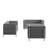 Flash Furniture ZB-REGAL-810-SET-GY-GG Gray Leather Hercules Regal Series Reception Set
