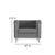 Flash Furniture ZB-REGAL-810-SET-GY-GG Gray Leather Hercules Regal Series Reception Set