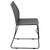 Flash Furniture RUT-498A-GY-GG Gray Plastic Seat and Back Black Powder Coated Metal Sled Base Frame Hercules Series Stacking Chair
