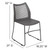 Flash Furniture RUT-498A-GY-GG Gray Plastic Seat and Back Black Powder Coated Metal Sled Base Frame Hercules Series Stacking Chair