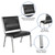 Flash Furniture XU-DG-60442-660-1-BV-GG Black Antimicrobial Vinyl Upholstery Hercules Series Bariatric Stacking Chair