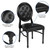 Flash Furniture LE-B-B-T-MON-GG Black Tufted Back Hercules Series King Louis Chair