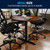 Flash Furniture GC-M-BLK-15-CHR-GG 36" Dia. Cherry Round X-Base Conference Table