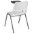 Flash Furniture RUT-EO1-WH-RTAB-GG 880 Lbs. White Plastic Right Handed Tablet Arm Hercules Series Ergonomic Shell Chair