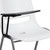 Flash Furniture RUT-EO1-WH-RTAB-GG 880 Lbs. White Plastic Right Handed Tablet Arm Hercules Series Ergonomic Shell Chair