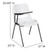 Flash Furniture RUT-EO1-WH-RTAB-GG 880 Lbs. White Plastic Right Handed Tablet Arm Hercules Series Ergonomic Shell Chair