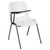 Flash Furniture RUT-EO1-WH-RTAB-GG 880 Lbs. White Plastic Right Handed Tablet Arm Hercules Series Ergonomic Shell Chair
