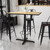 Flash Furniture XU-NATTB-3042-T2230B-3CFR-GG 30" W x 43.12" H Black Laminate Rectangle Table