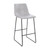 Flash Furniture 2-ET-ER18345-30-LG-GG 300 Lbs. Light Gray LeatherSoft Seat and Back Bar Stool