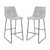 Flash Furniture 2-ET-ER18345-30-LG-GG 300 Lbs. Light Gray LeatherSoft Seat and Back Bar Stool