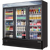 Everest Refrigeration EMSGR69B 72.88" W 3-Sections Reach-In Glass Door Merchandiser Refrigerator - 115 Volts