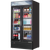 Everest Refrigeration EMSGR33B 36 Cu. Ft. Black Coated Steel 2 Sections Reach-In Glass Door Merchandiser Refrigerator - 115 Volts