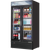Everest Refrigeration EMSGR33B 36 Cu. Ft. Black Coated Steel 2 Sections Reach-In Glass Door Merchandiser Refrigerator - 115 Volts