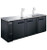 SABA SDD-27-90 90.38" W Black Exterior Flat Top 3 Sections Draft Beer Dispenser - 115 Volts