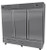 SABA S-72F 72 Cu. Ft. Stainless Steel (3) Full-Height Solid Door Three-Section Reach-In Freezer - 115 Volts