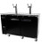 SABA SDD-24-60 60.75" W Black Exterior Flat Top 2 Sections Direct Draw Beer Dispenser - 115 Volts