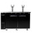 SABA SDD-24-60 60.75" W Black Exterior Flat Top 2 Sections Direct Draw Beer Dispenser - 115 Volts