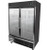 SABA S-47RG 47 Cu. Ft. Stainless Steel 2-Section Reach-In Refrigerator Merchandiser - 115 Volts