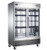 SABA S-47RG 47 Cu. Ft. Stainless Steel 2-Section Reach-In Refrigerator Merchandiser - 115 Volts