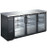 SABA SBB-24-72G 72.75" W Black Stainless Steel Glass Door Back Bar Cooler - 115 Volts