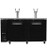 SABA SDD-27-69 69.13" W Black Exterior Flat Top 2 Sections Draft Beer Dispenser - 115 Volts